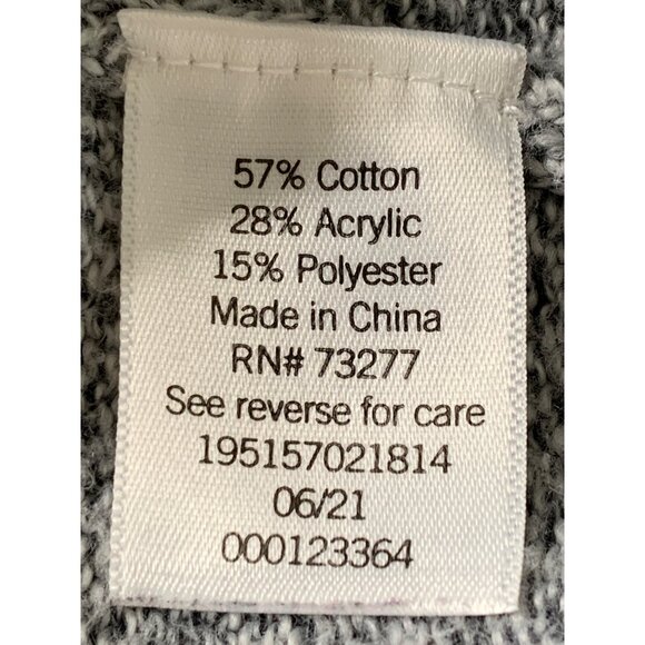 Croft & Barrow Mens  1/4 Zip Knit Sweater L Gray RY10394 Cotton Pullover GUC - Picture 4 of 8